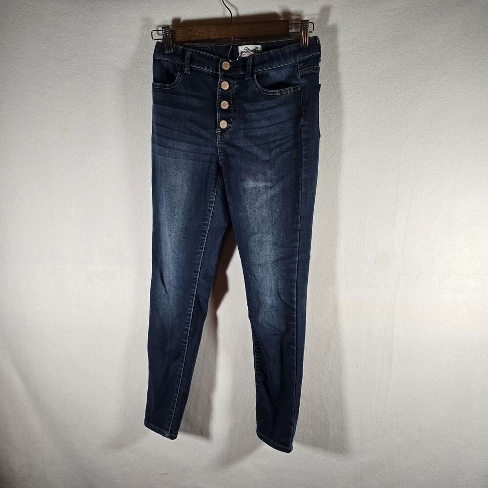 Jordache Girls Jeans size 14 Reg Blue denim Super Skinny Adjustable Waist NEW